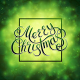 Merry Christmas lettering on a background. Vector illustration.