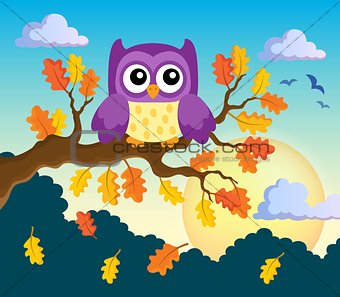 Autumn owl theme image 2