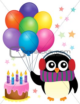 Party penguin theme image 1