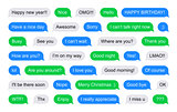SMS bubbles short messages
