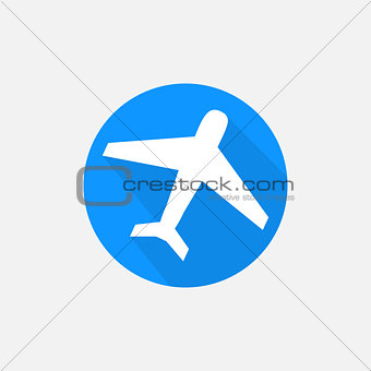 Simple plane travel icon vector
