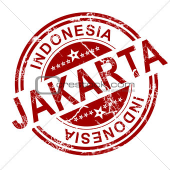 Red Jakarta stamp 