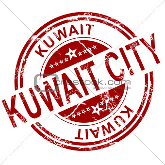 Red Kuwait city stamp 