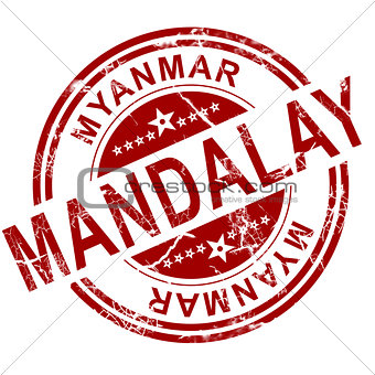 Red Mandalay stamp 
