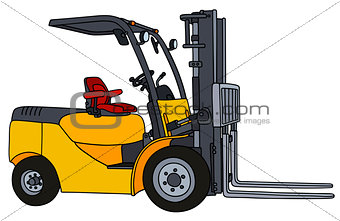 Yellow small forklifts
