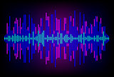 Digital Equalizer. Abstract music volume  infinity computer technology . Eps 10 vector illustration