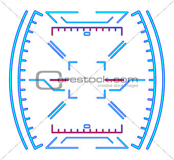 Futuristic dashboard. Sight for devices. Eps 10 vector illustration