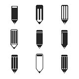 Pencil design . Icon set . Eps 10 vector illustration