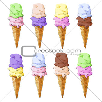 A lot of of different ice cream horn