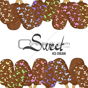 Many chocolate ice cream