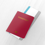 Passport and blank boarding pass