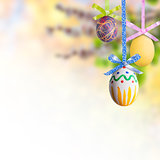 Easter Background with Eggs