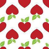 Red Apple Heart seamless
