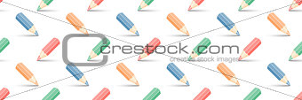 multicolored pencils on white