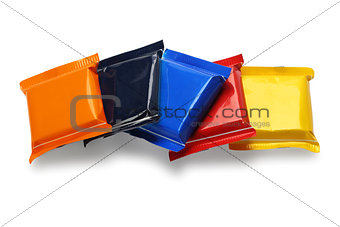 Chocolate Bars In Plastic Wrappers 
