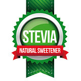 Stevia - Natural Sweetener ribbon vector