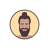 Young man with beard icon