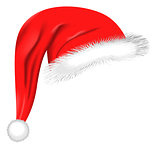 Cartoon Santa hat isolated on white