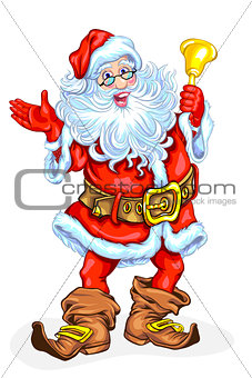 Santa Claus with a bell