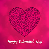 Happy Valentines Day greeting card design concept