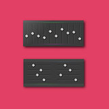 Graphic equalizer with a set of sliders, vector illustration.