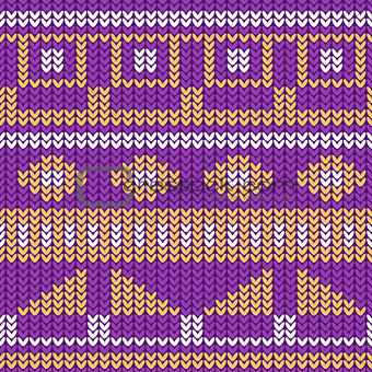 Seamless knitted pattern christmas sweater design