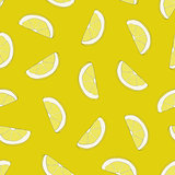 Vector seamless pattern with hand drawn lemon slices.