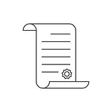 Paper scroll line icon