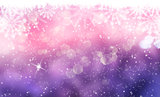 Christmas background with snowflakes and bokeh lights
