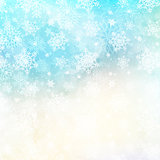 Watercolor snowflake background 