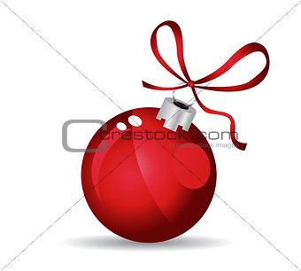 Christmas ball - Red - Decorated design