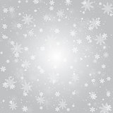 Silver and white snowflake background