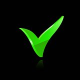 Vector green checkmark.