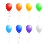 Vector set of colorful balloons
