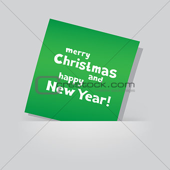 Christmas Greeting green card pocket