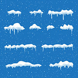 winter snowdrift blue background