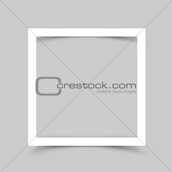 Paper frame shadow gray background