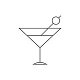 Cocktail thin line icon