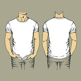 Vector white t-shirt template