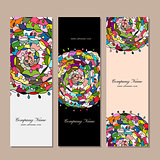 Banners design, floral mandala