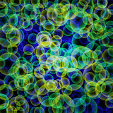abstract vector glowing background with bright circles