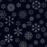 vector snowflakes seamless pattern
