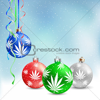 Christmas balls cannabis hemp
