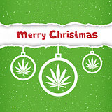 Christmas cannabis hemp congratulation