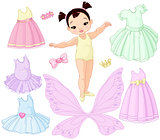 Baby Girl with Different Fairy, Ballet and Princess Dresses 