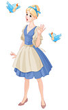 Cinderella Singing with Birds