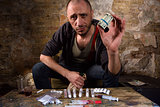 Drug dealer showing money