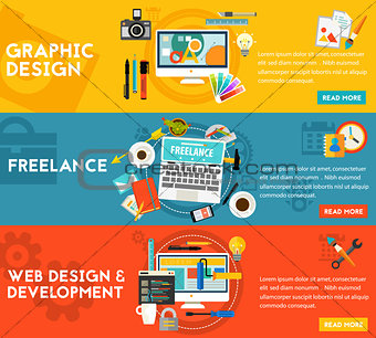 Graphic Design , Webdesign, Development And Freeance Concept