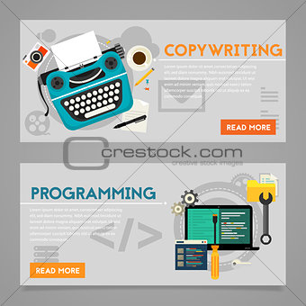 Programming and Copywriting Concept Banners