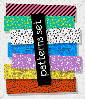 Abstract vector geometric design seamless patterns pack